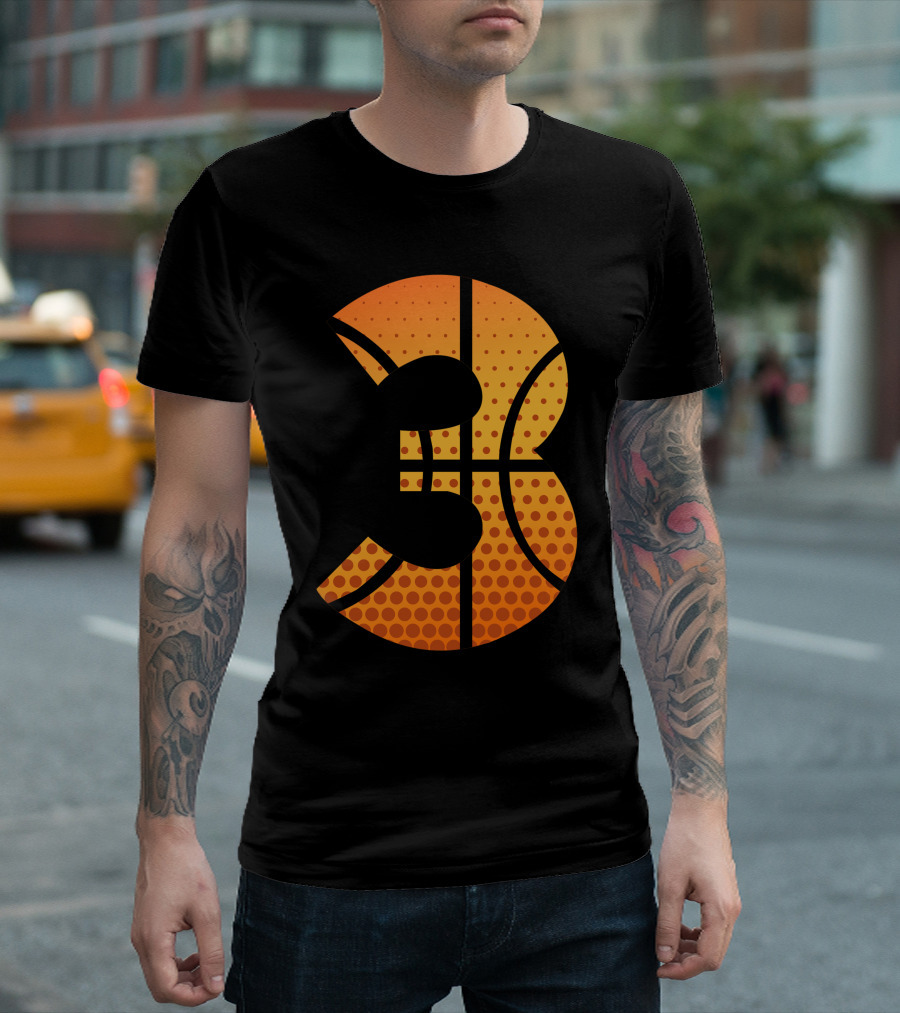 Basketball Pattern Number Three T-Shirt