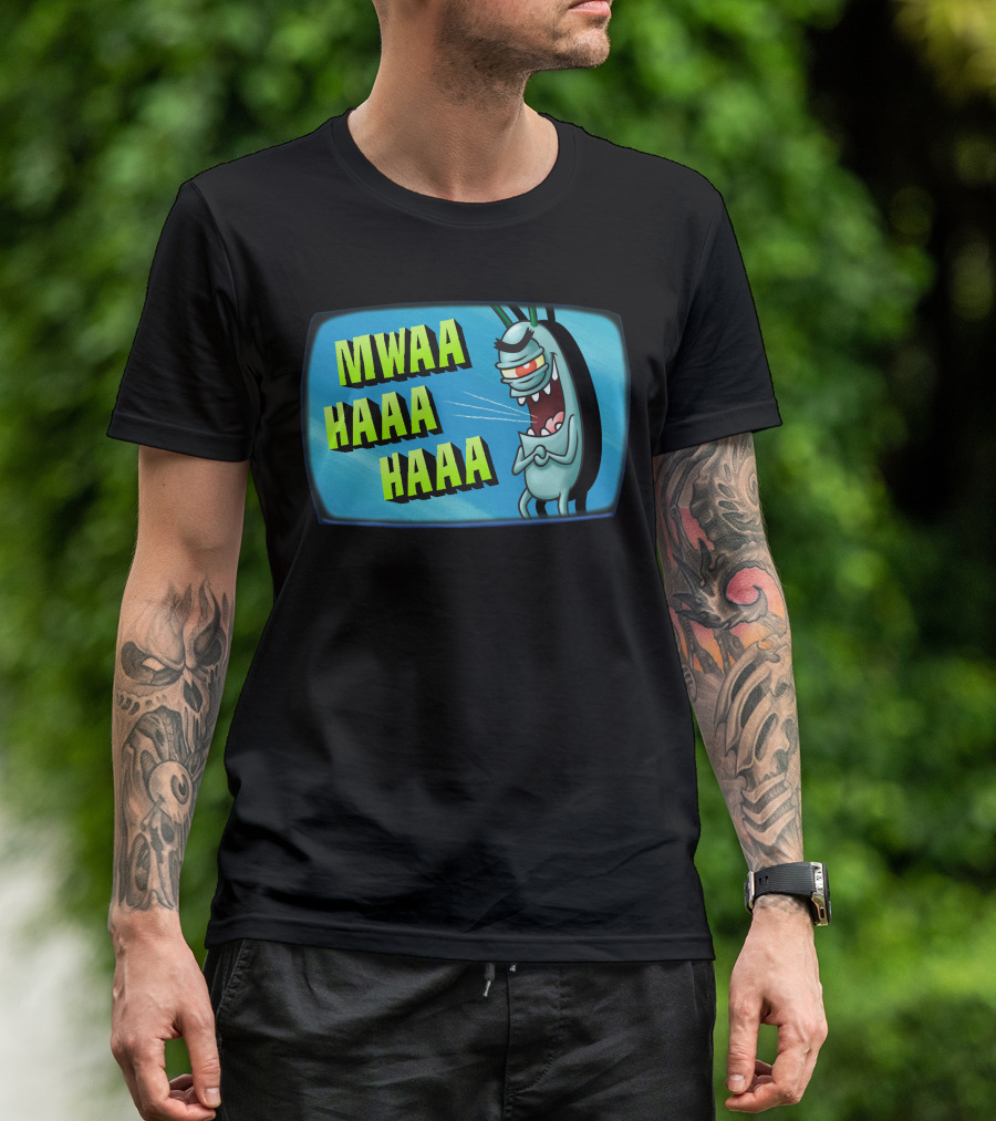 MWAA HAAA HAAA Plankton's Evil Laugh T-Shirt