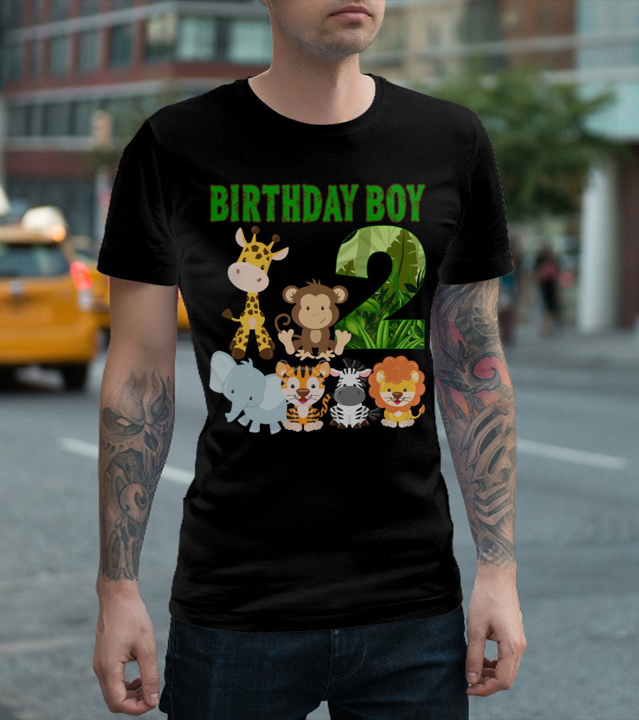 Birthday Boy Two Safari Animals T-Shirt