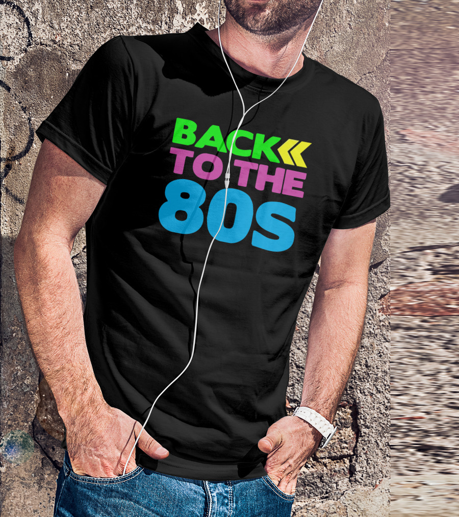 BACK TO THE 80S Retro Neon Bold Colors T-Shirt