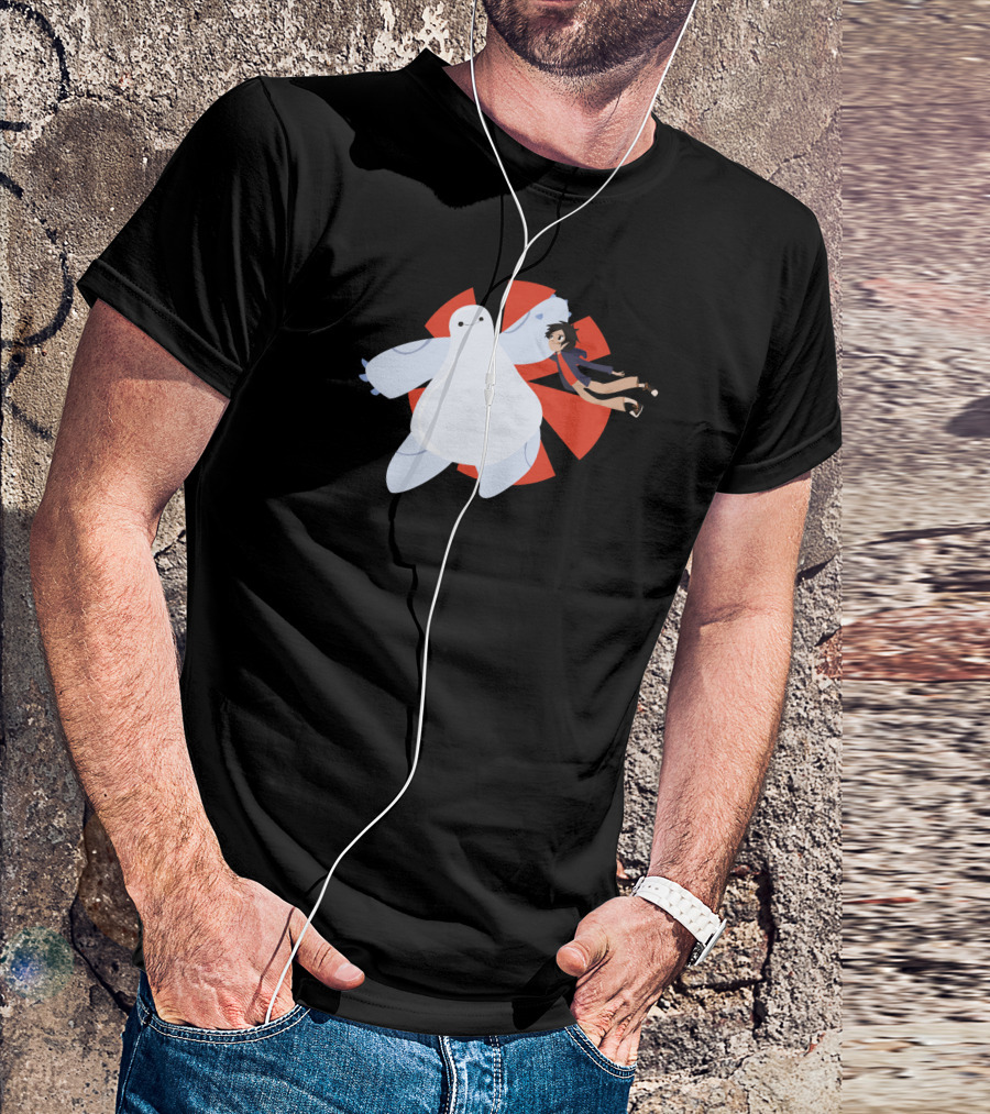 Big Hero 6 Baymax And Hiro Hamada By Lobatalobos T-Shirt