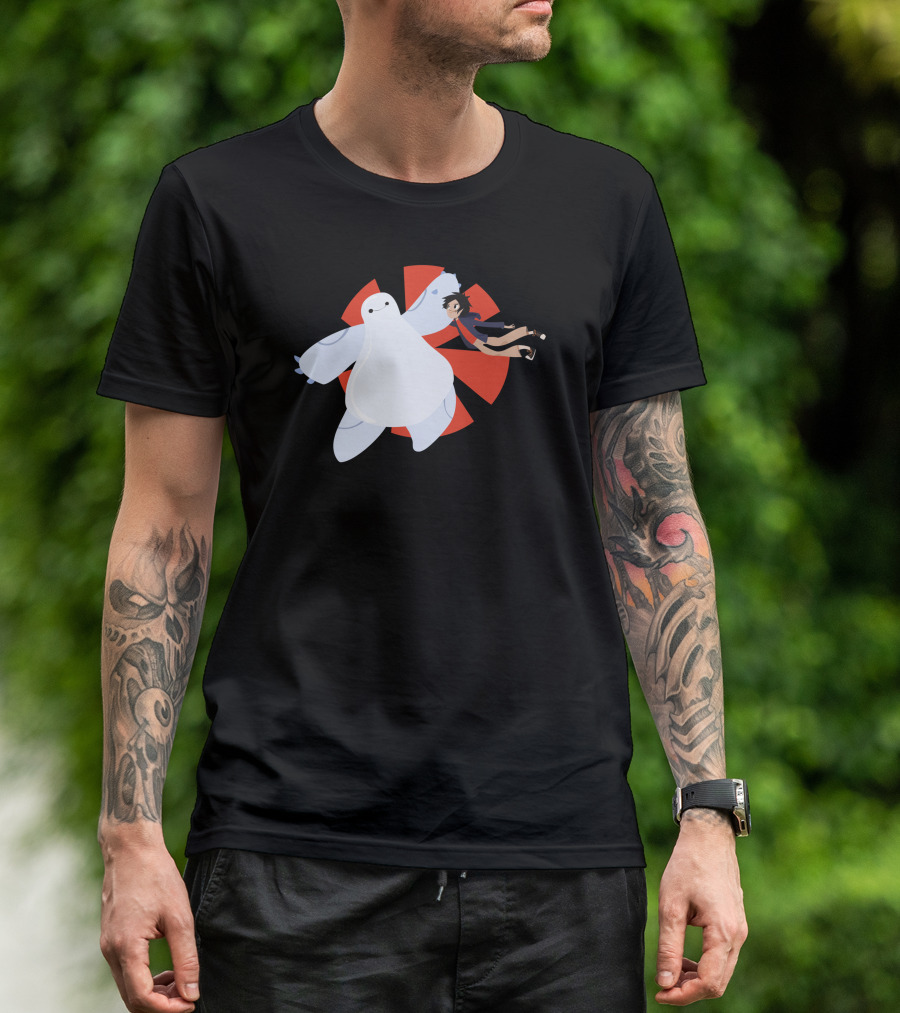 Big Hero 6 Baymax And Hiro Hamada By Lobatalobos T-Shirt