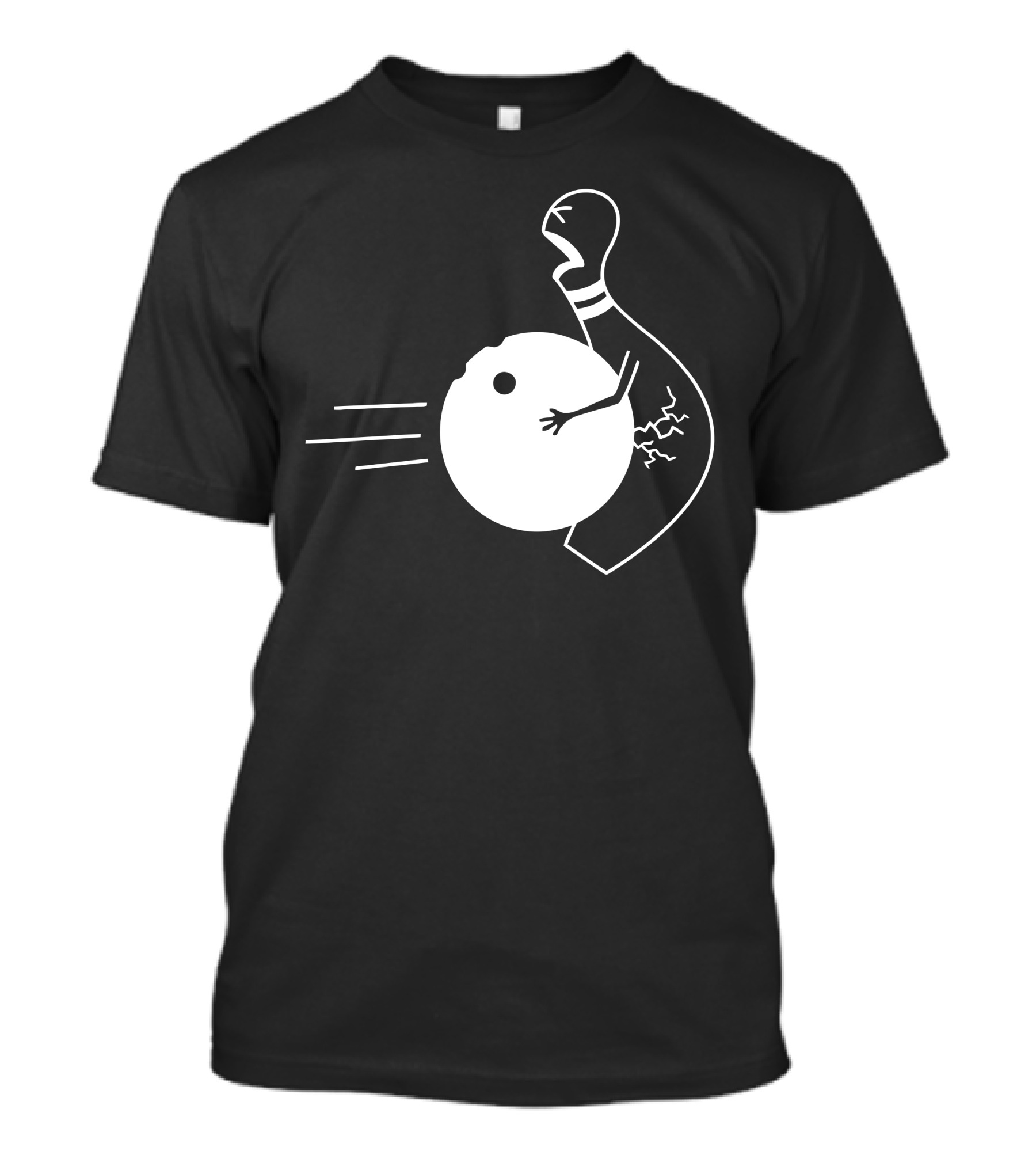 Bowling Ball Brake Pin Collision With Cracking Impact T-Shirt