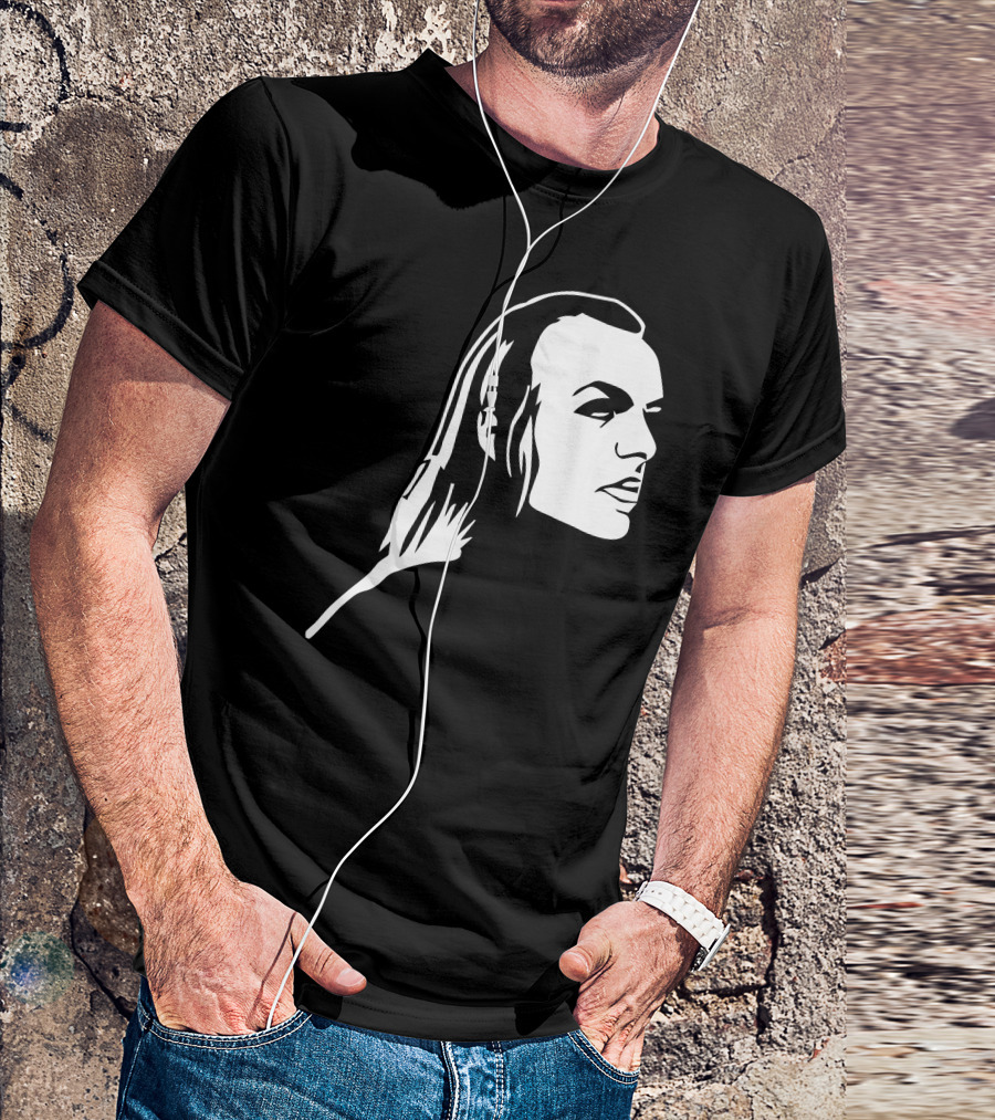 Brian Eno Minimalist Black And White Profile T-Shirt