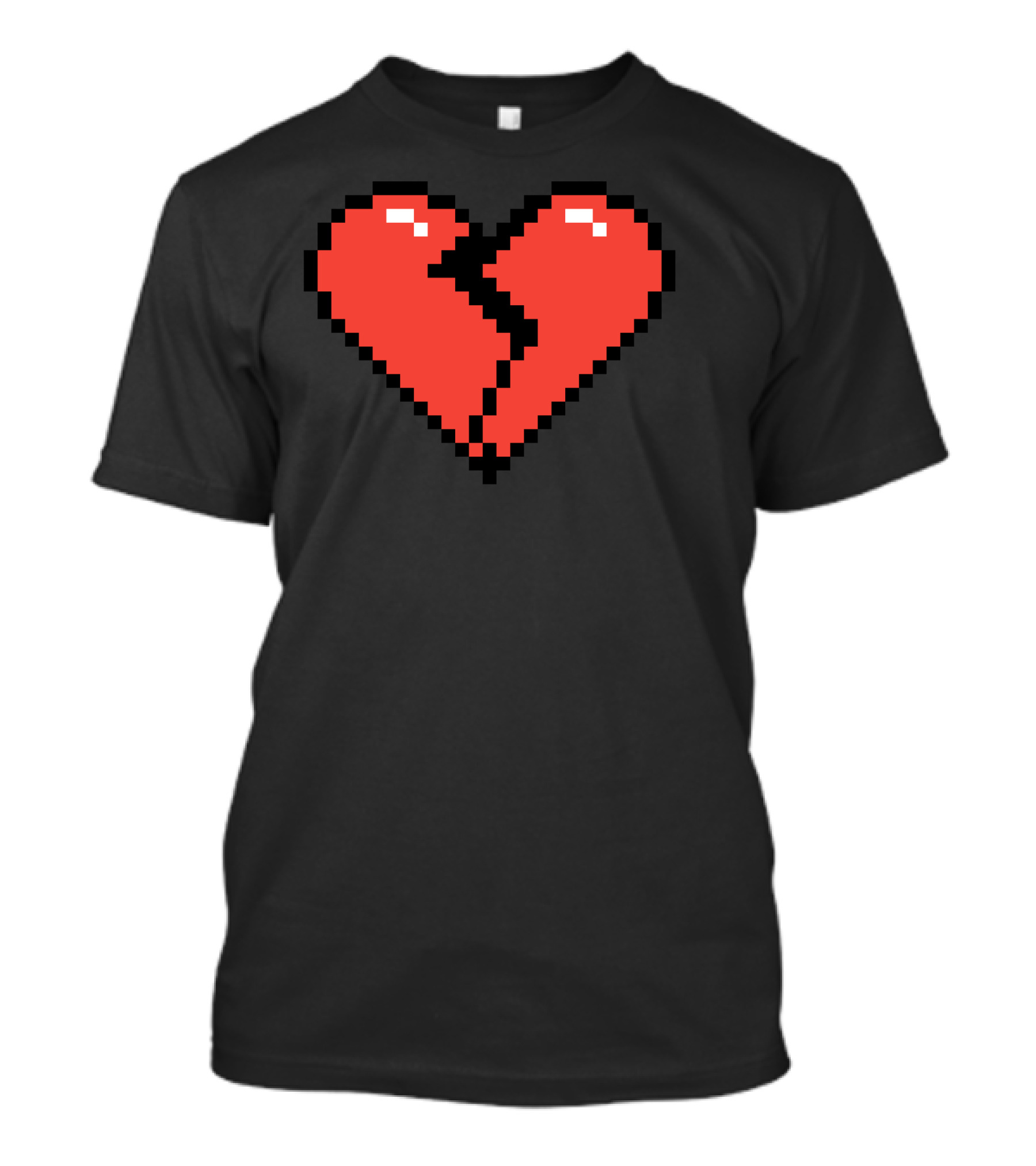 Pixelated Broken Heart Games Icon T-Shirt