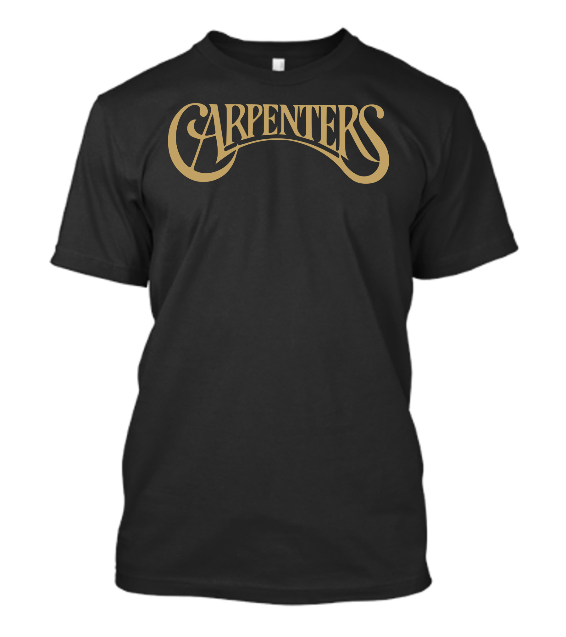 Carpenters Logo Classic Style Black And Gold T-Shirt