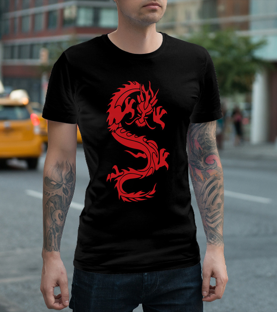 Chinese Dragon MMA Martial Arts Red T-Shirt