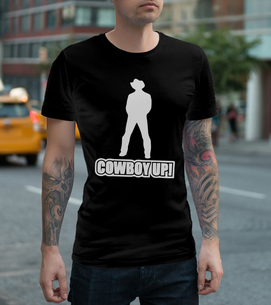 COWBOY UP Silhouette Stetson Hat Western T-Shirt