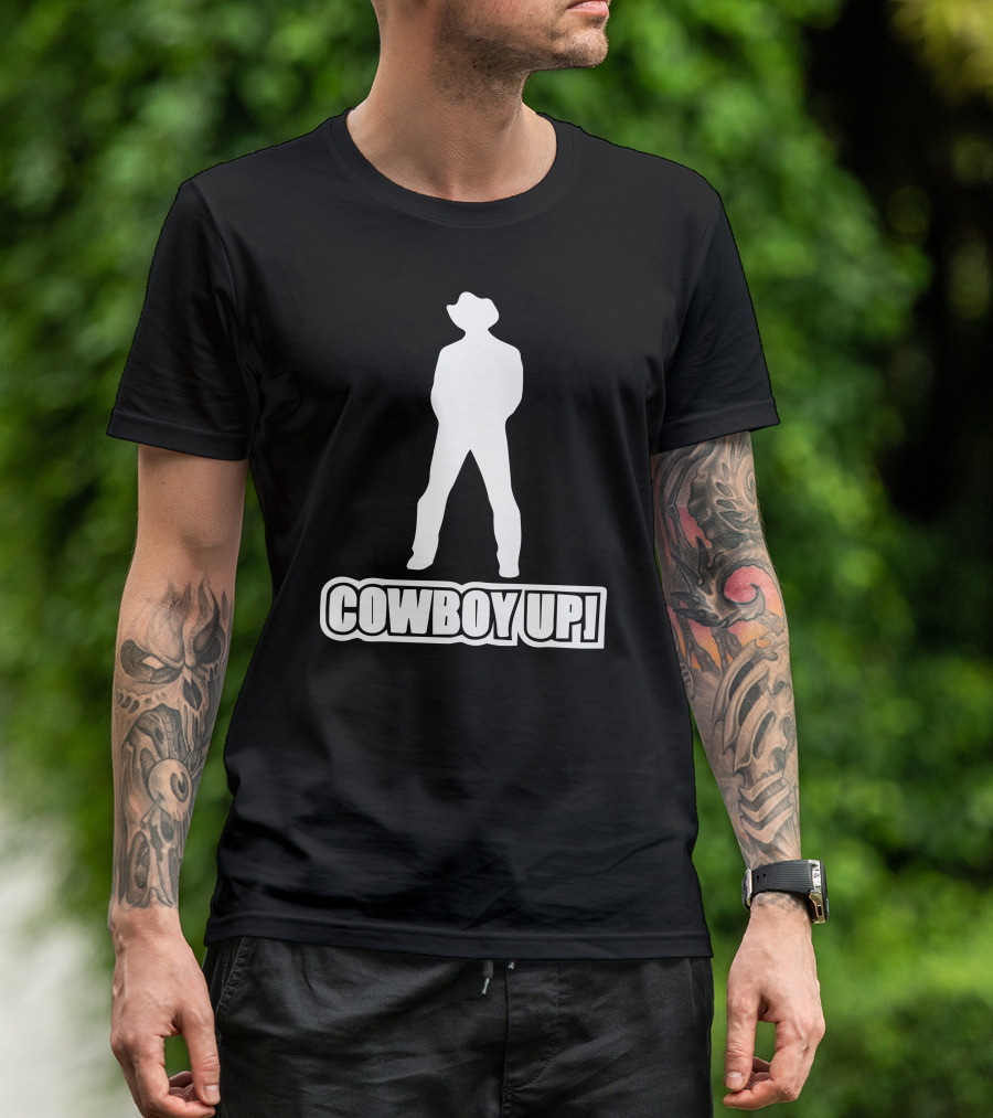 COWBOY UP Silhouette Stetson Hat Western T-Shirt