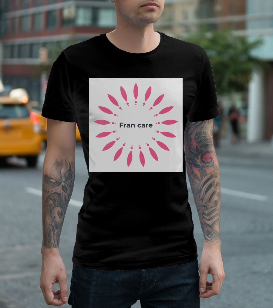 Fran Care Pink Petals Circular T-Shirt