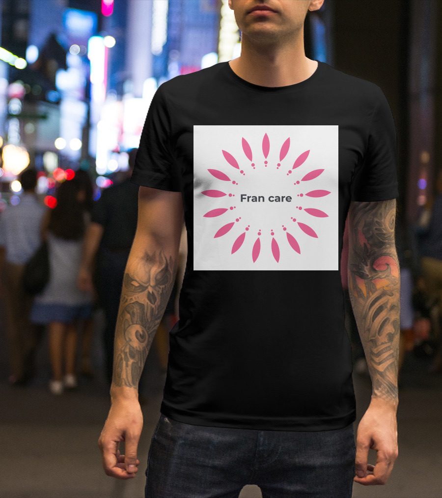 Fran Care Pink Petals Circular T-Shirt