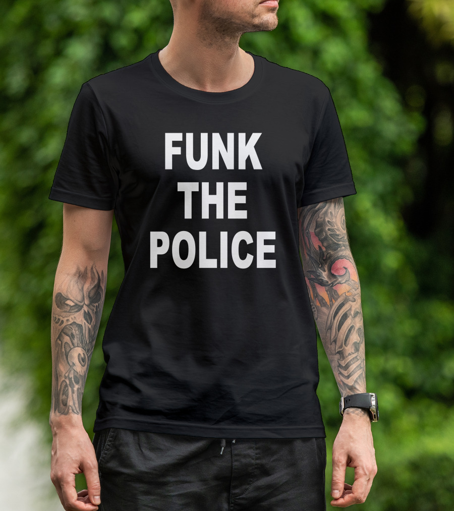 Funk The Police Textual Play T-Shirt