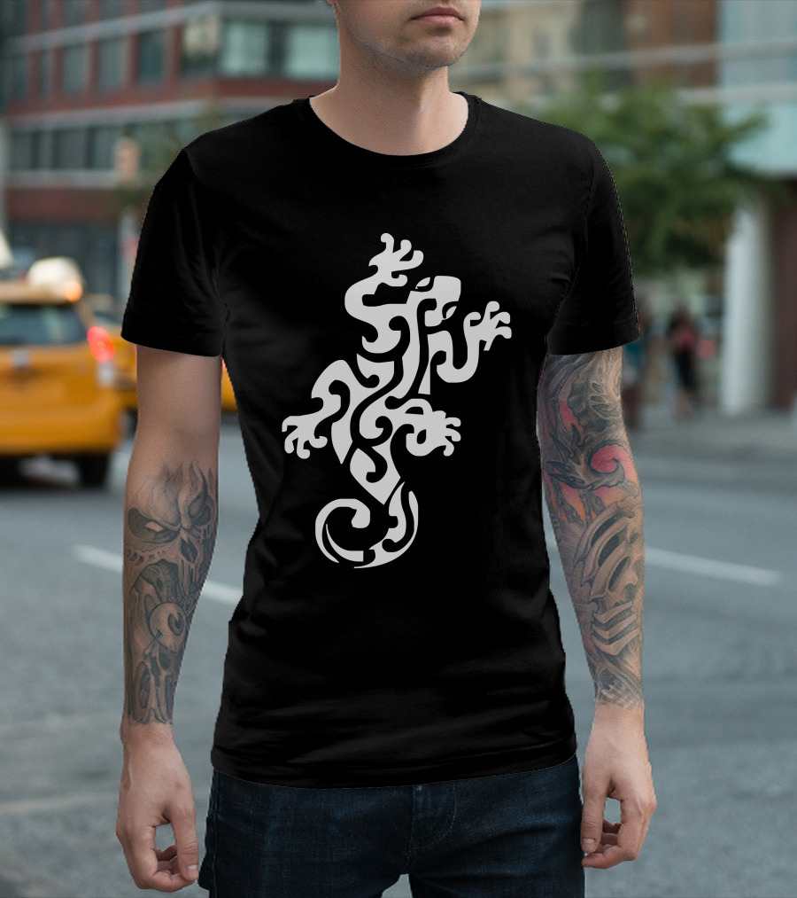 Geko Australia NZ Wildlife Tribal Gecko T-Shirt