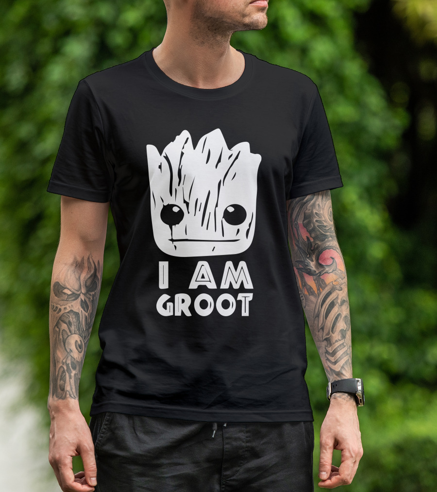 I Am Groot Face Guardians Of The Galaxy T-Shirt