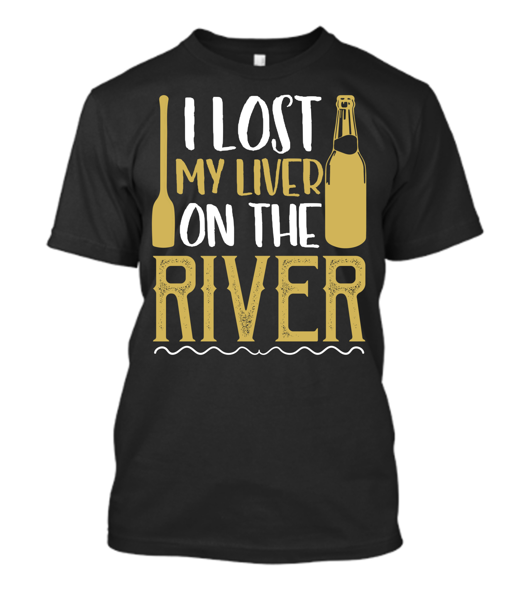 I Lost My Liver On The River Paddle Bottle Illustrated T-Shirt