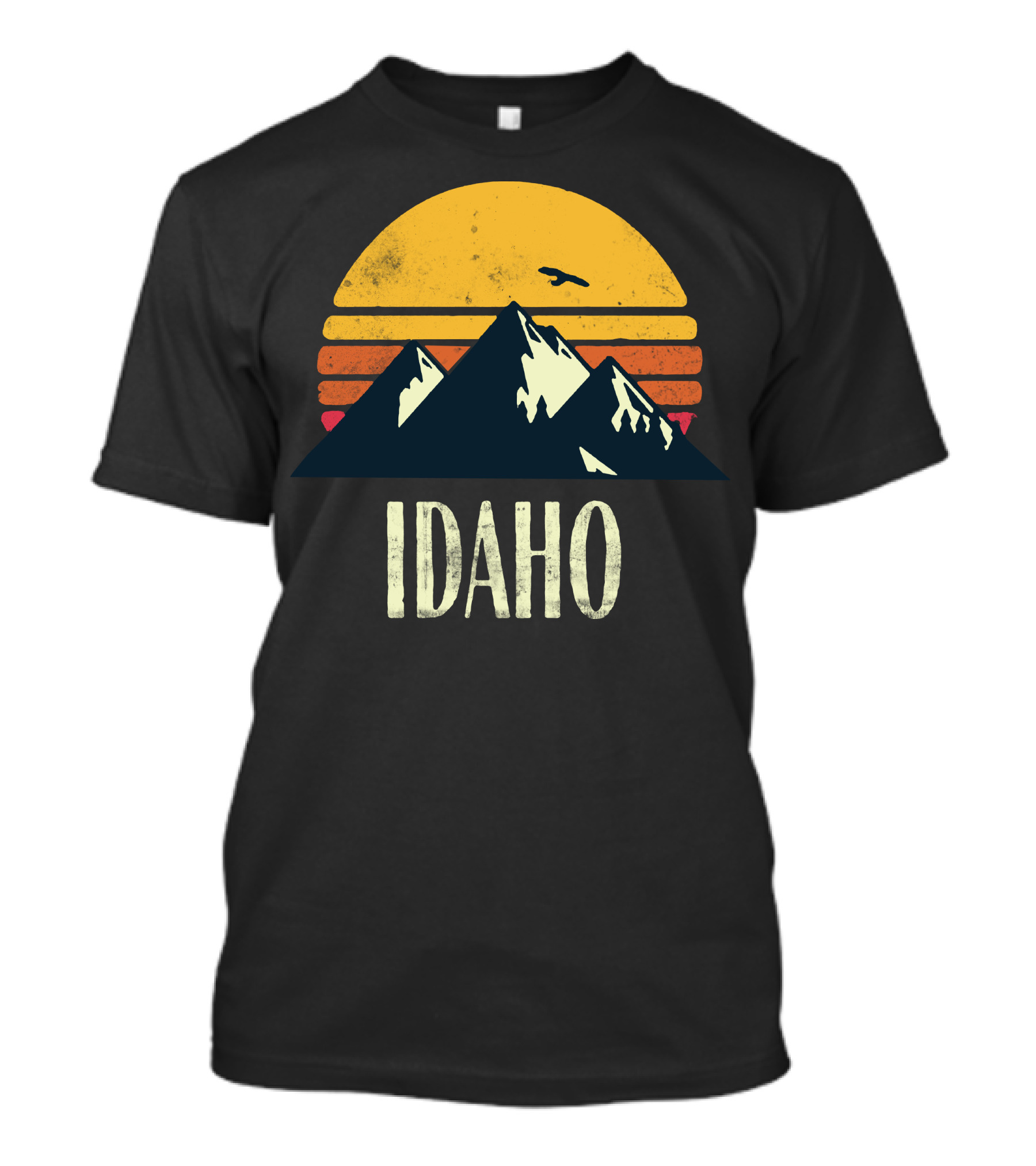 Idaho Mountains Sunset Bird T-Shirt