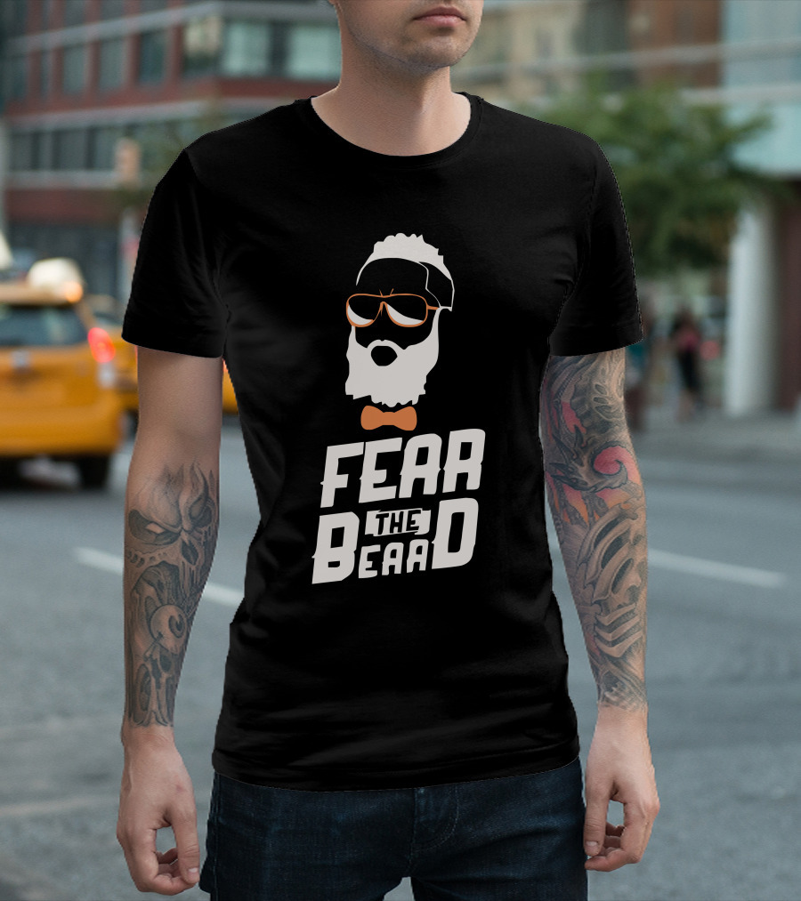 Fear The Beard James Harden Sunglasses and Bow Tie T-Shirt