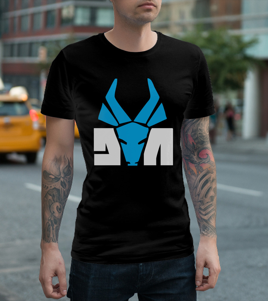 Die Antwoord Blue Antelope Icon White Stylized Text T-Shirt