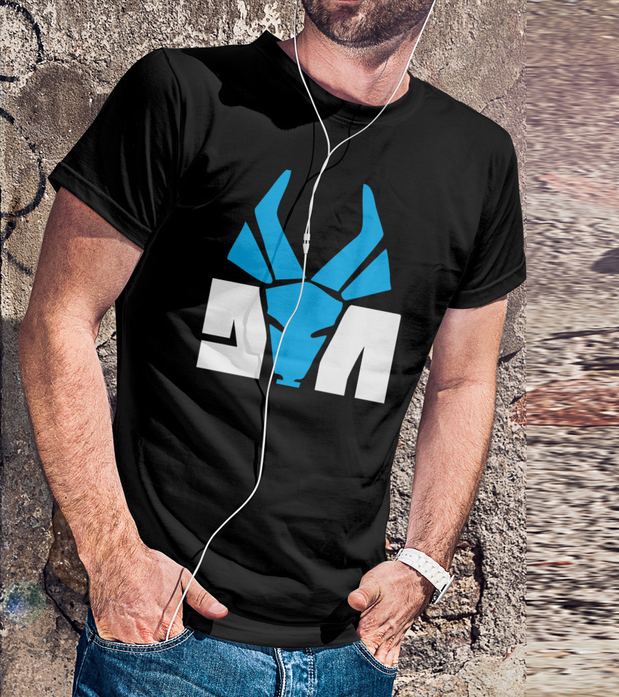 Die Antwoord Blue Antelope Icon White Stylized Text T-Shirt