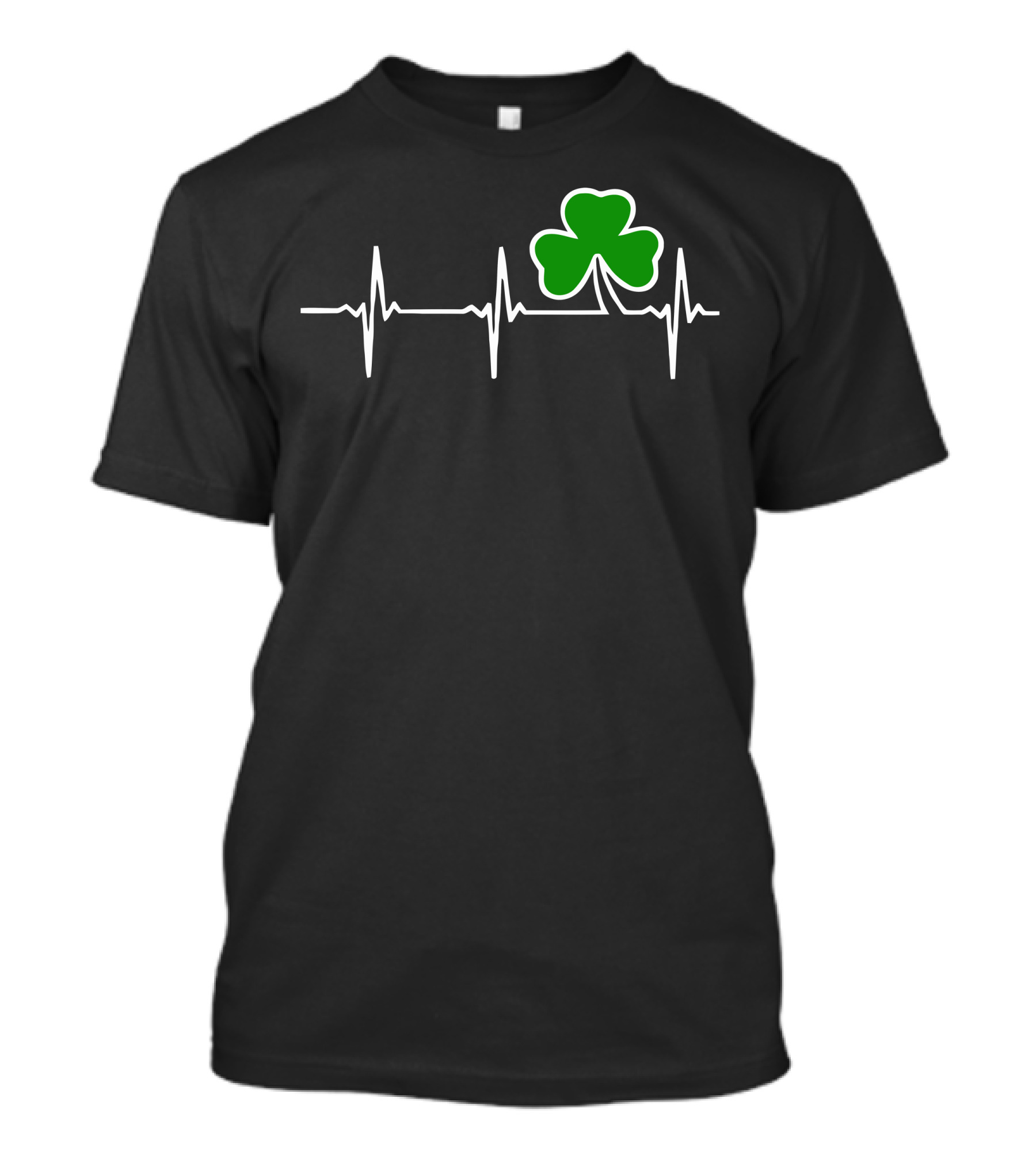 My Heartbeat Irish Shamrock Heartbeat Line T-Shirt