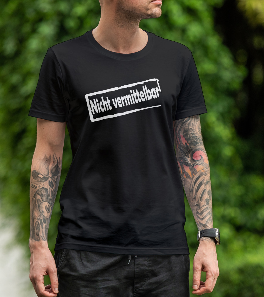 Nicht Vermittelbar Stempel Stil Slogan Humor T-Shirt
