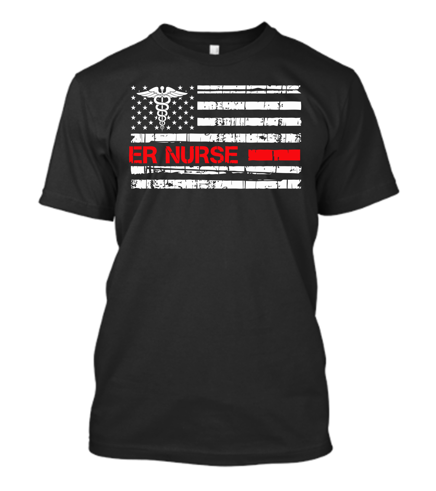 Caduceus ER Nurse American Flag T-Shirt