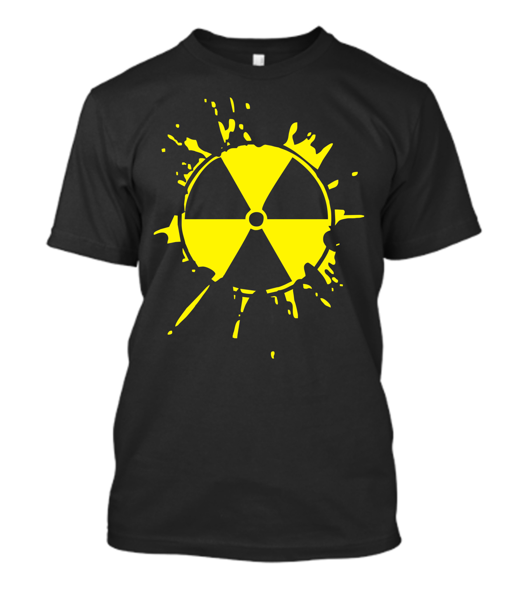 Radioactive Sign Splat Symbol Bold Yellow T-Shirt