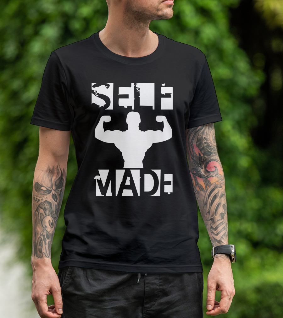 Self Made Flexing Bodybuilder T-Shirt