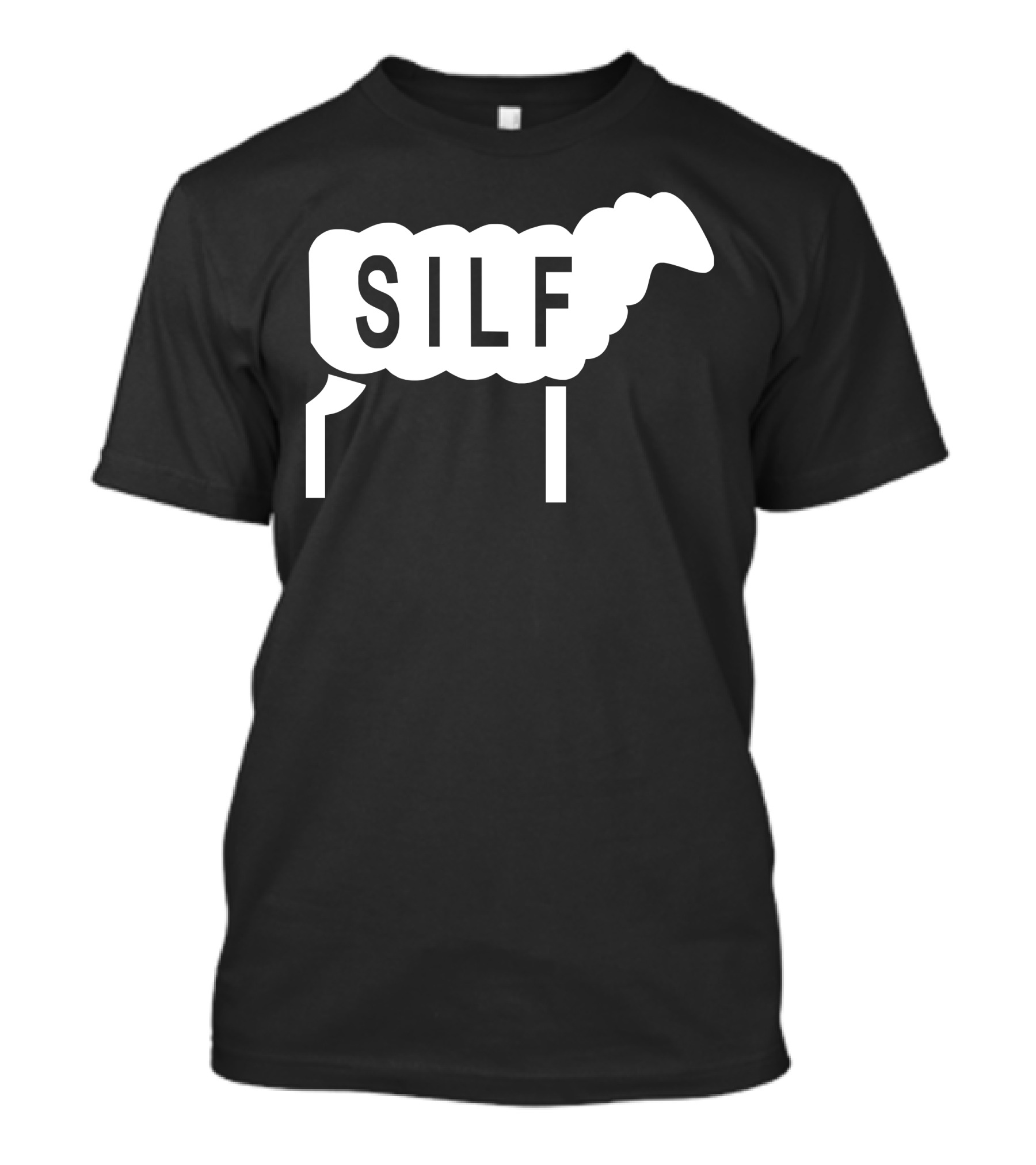 SILF Sheep Outline With Legs In White T-Shirt