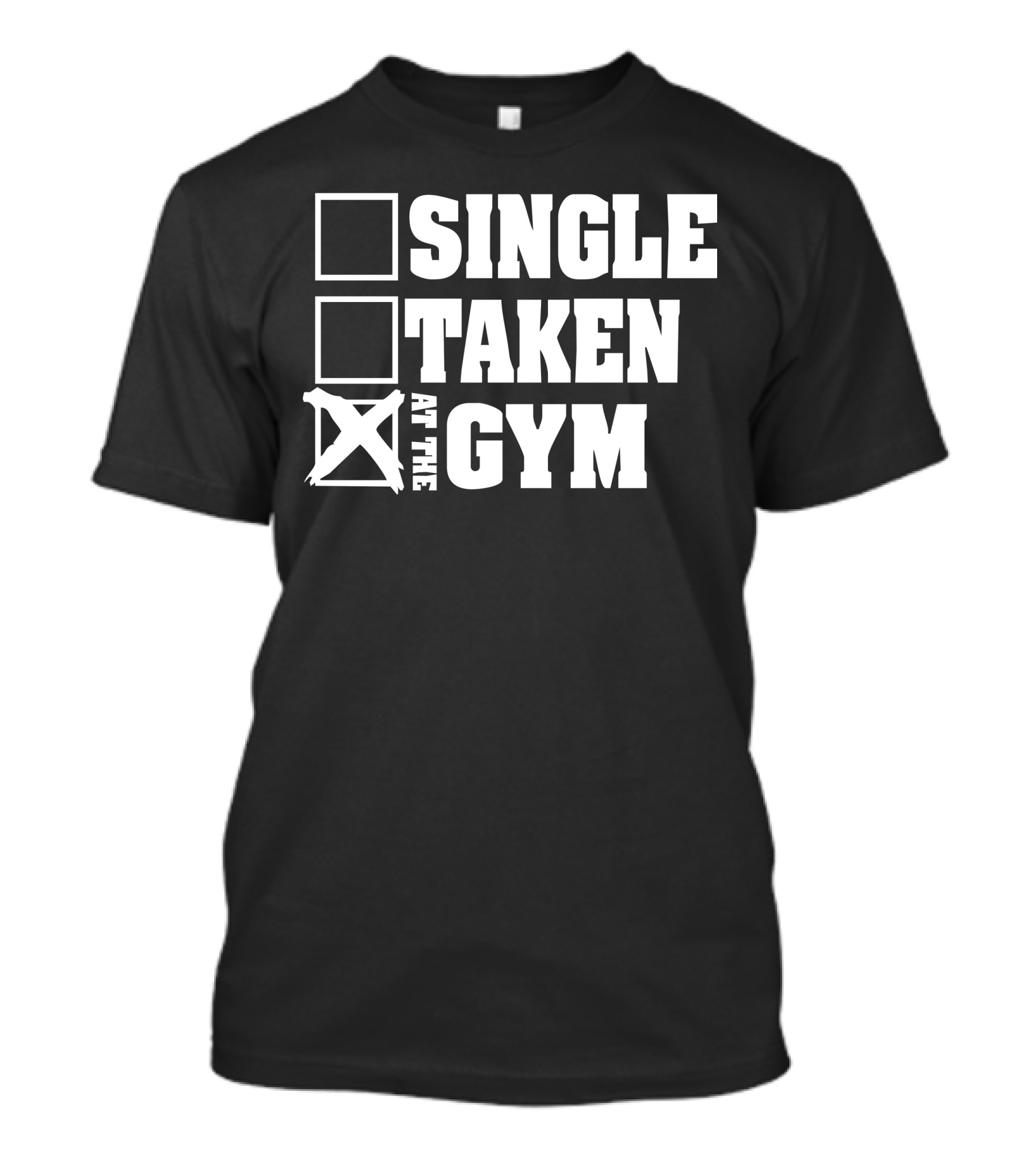 Single Taken At The Gym X Checked Fitness Commitment T-Shirt