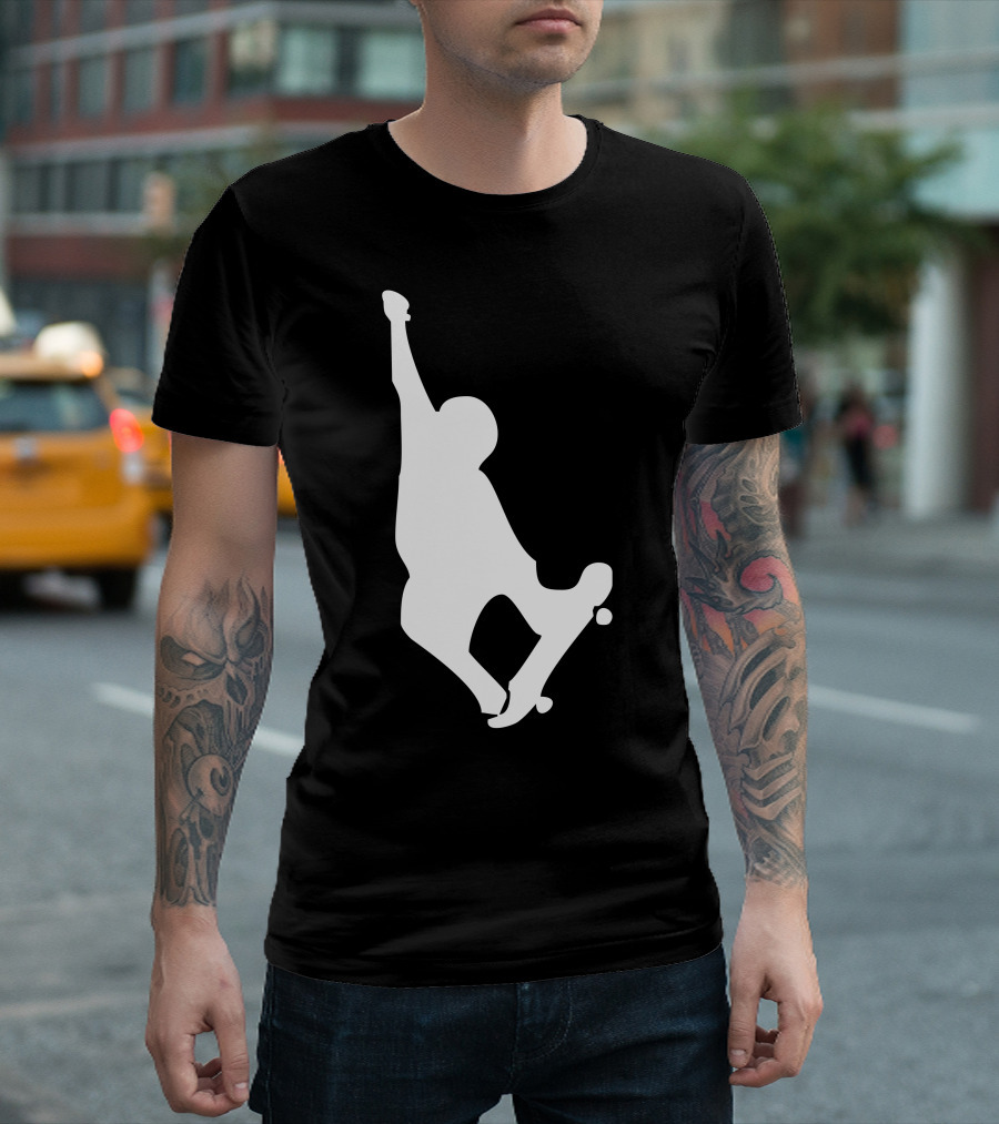 Skateboard Silhouette Action Pose T-Shirt