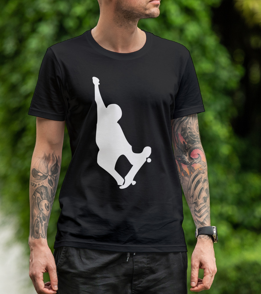 Skateboard Silhouette Action Pose T-Shirt