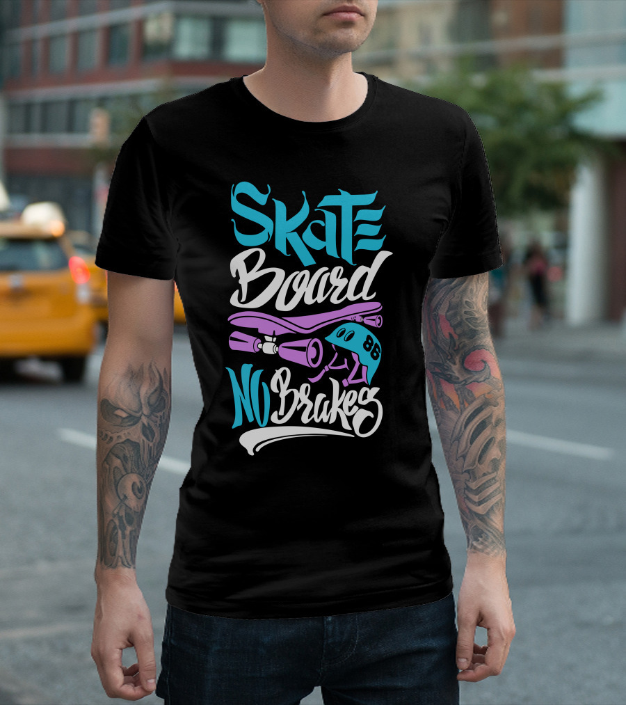 SKATEBOARD NO BRAKES EST. MMIX T-Shirt