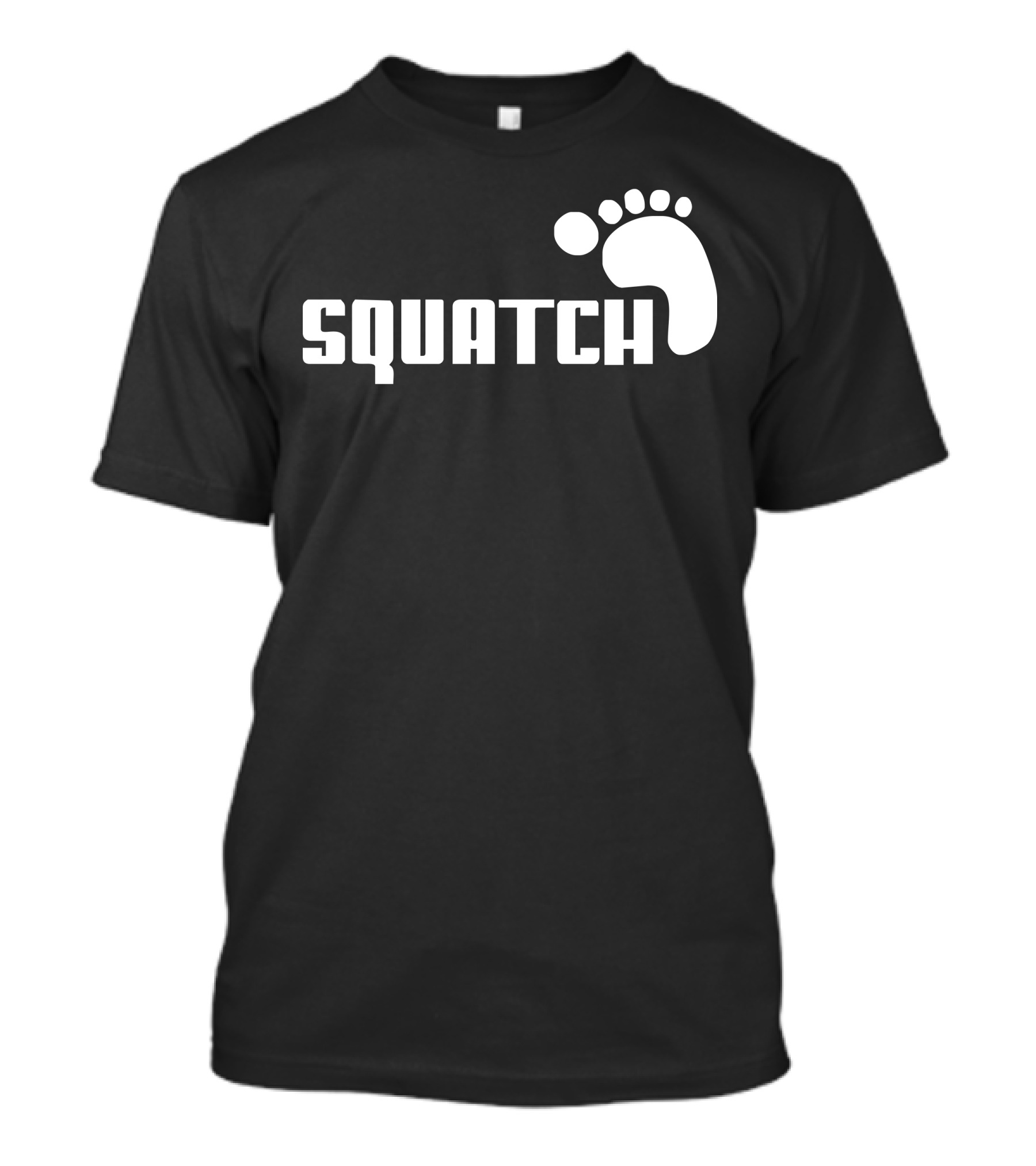 Sasquatch Footprint Squatch Bold Iconic Print T-Shirt