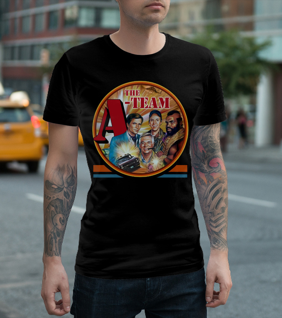 The A Team Helicopter Van Icons Classic Characters T-Shirt