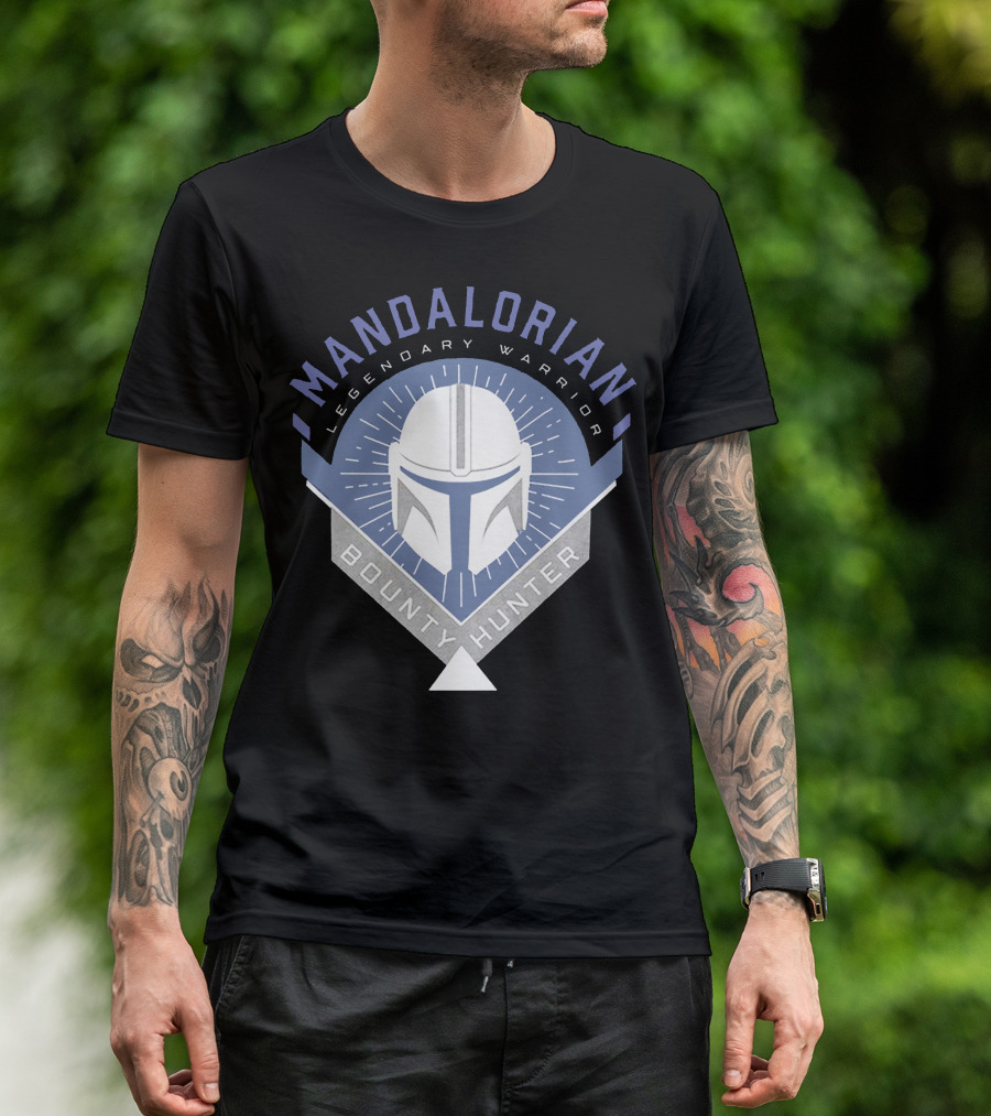 Mandalorian Legendary Warrior Bounty Hunter Helmet T-Shirt