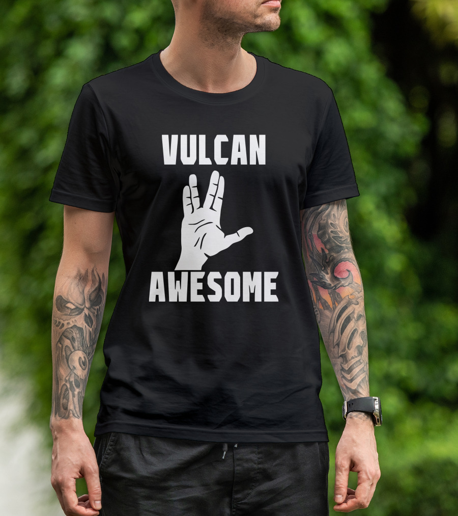 Vulcan Awesome Live Long And Prosper Hand Gesture T-Shirt