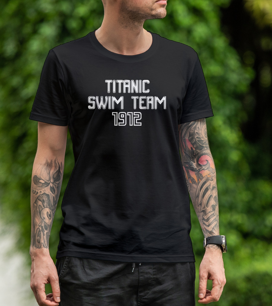 Titanic Swim Team 1912 Historical Humor T-Shirt