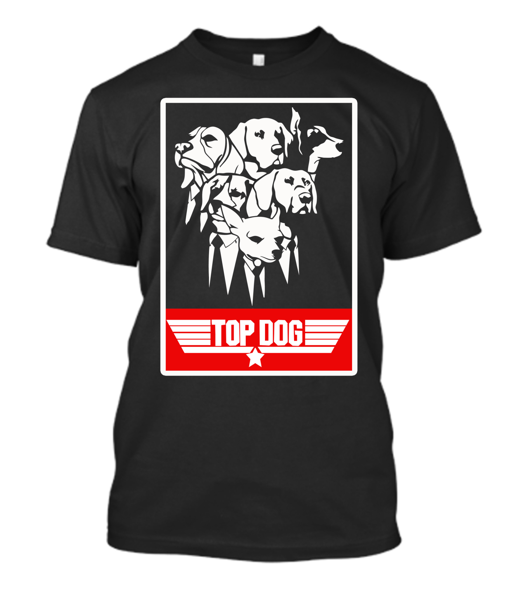 Top Dog Canine Hierarchy With Star Emblem T-Shirt