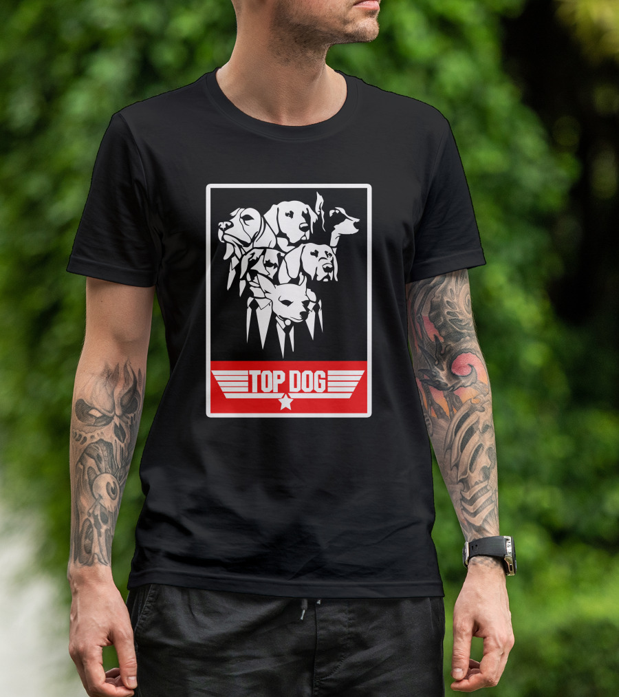 Top Dog Canine Hierarchy With Star Emblem T-Shirt