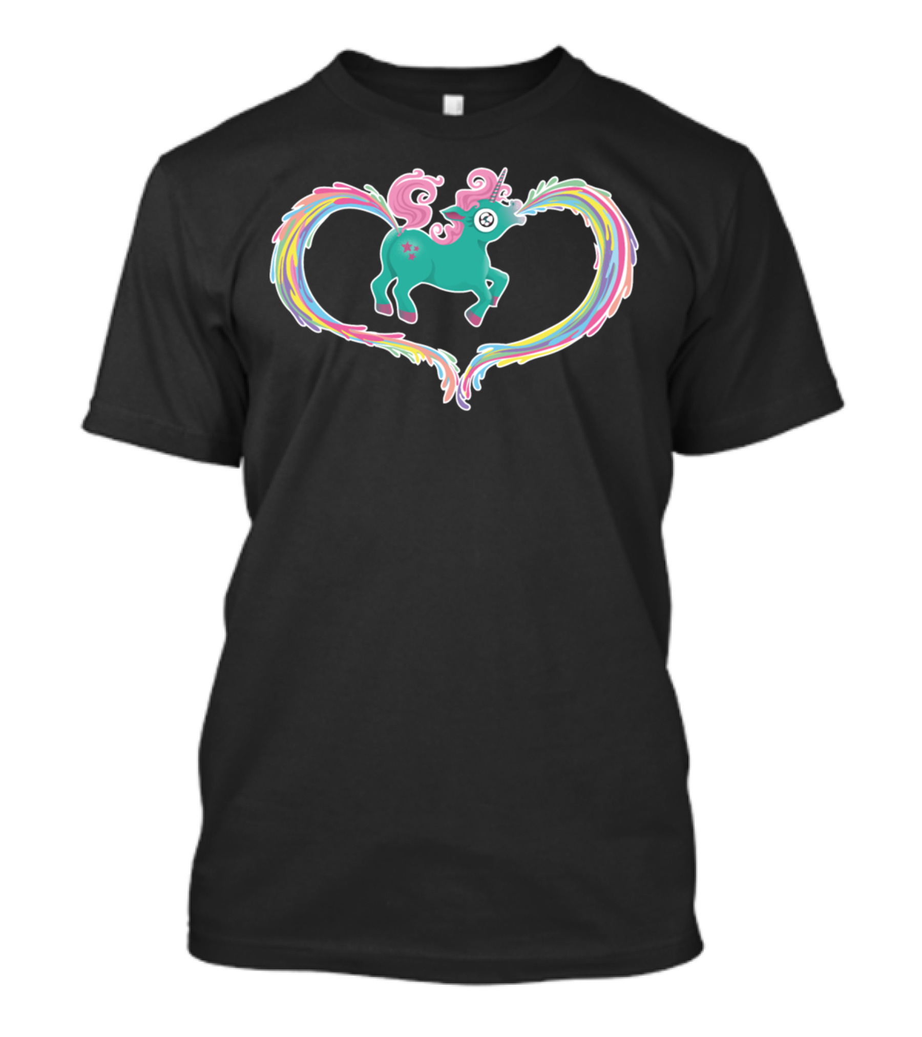 Unicorn Heart Rainbow T-Shirt