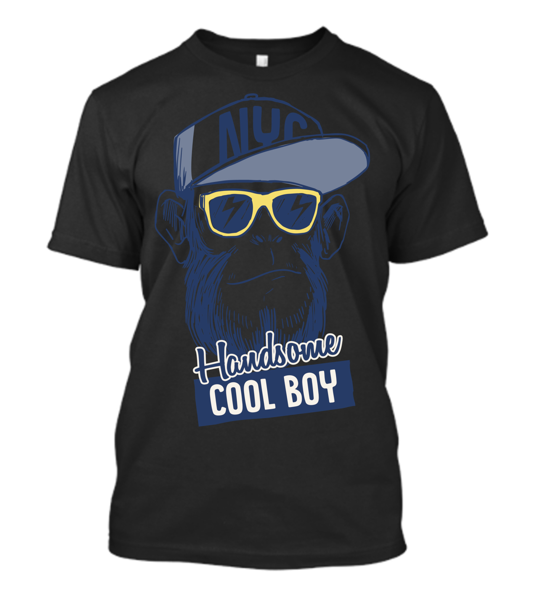 Handsome Cool Boy NYC Monkey T-Shirt