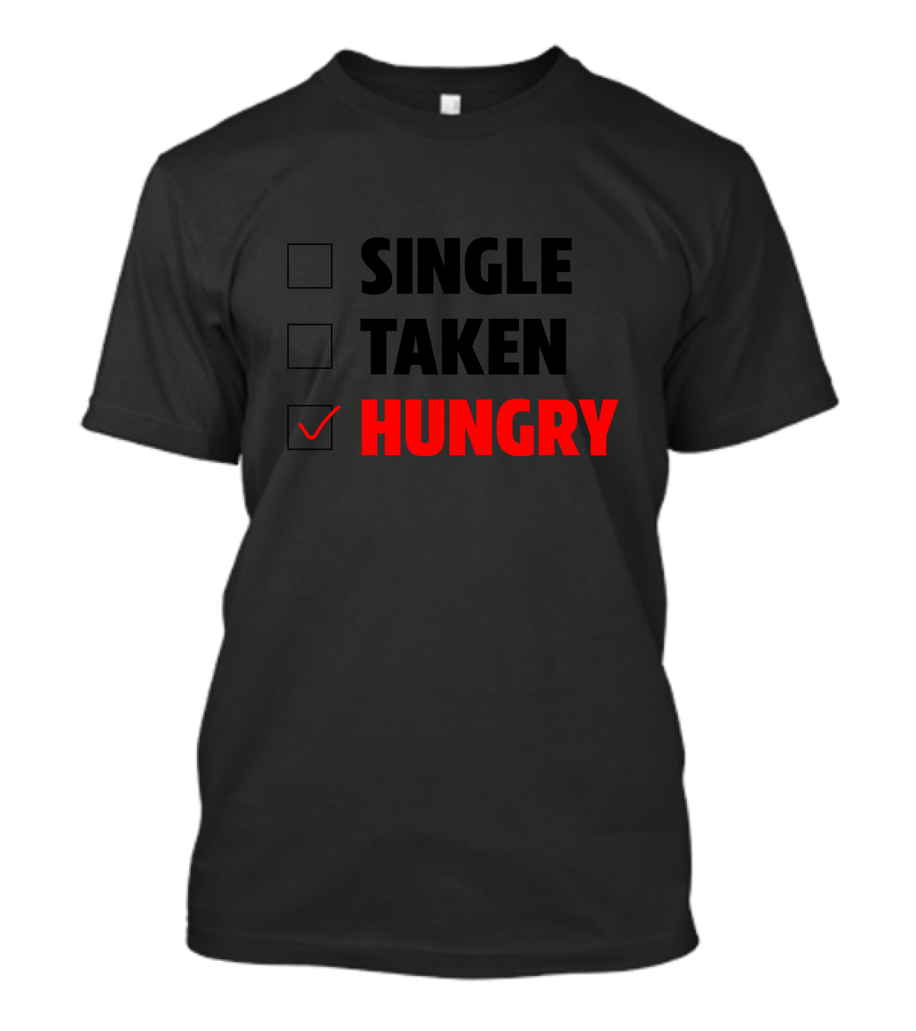 Single Taken Hungryy Checked T-Shirt