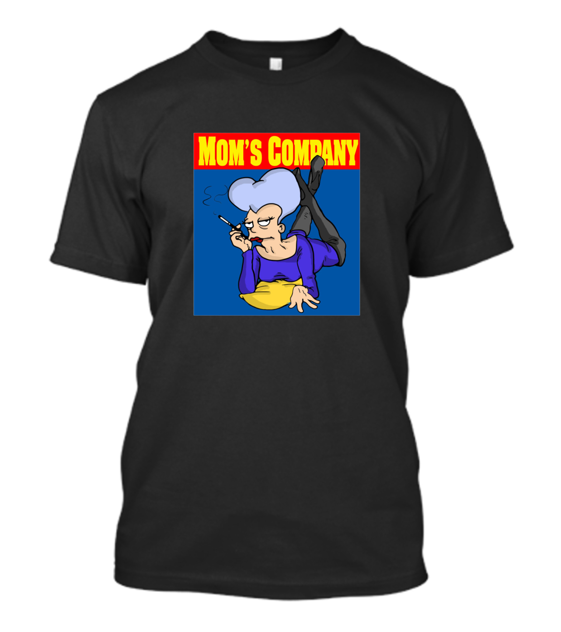 Mom's Company Futurama Mom Smoking Relaxed Pose T-Shirt