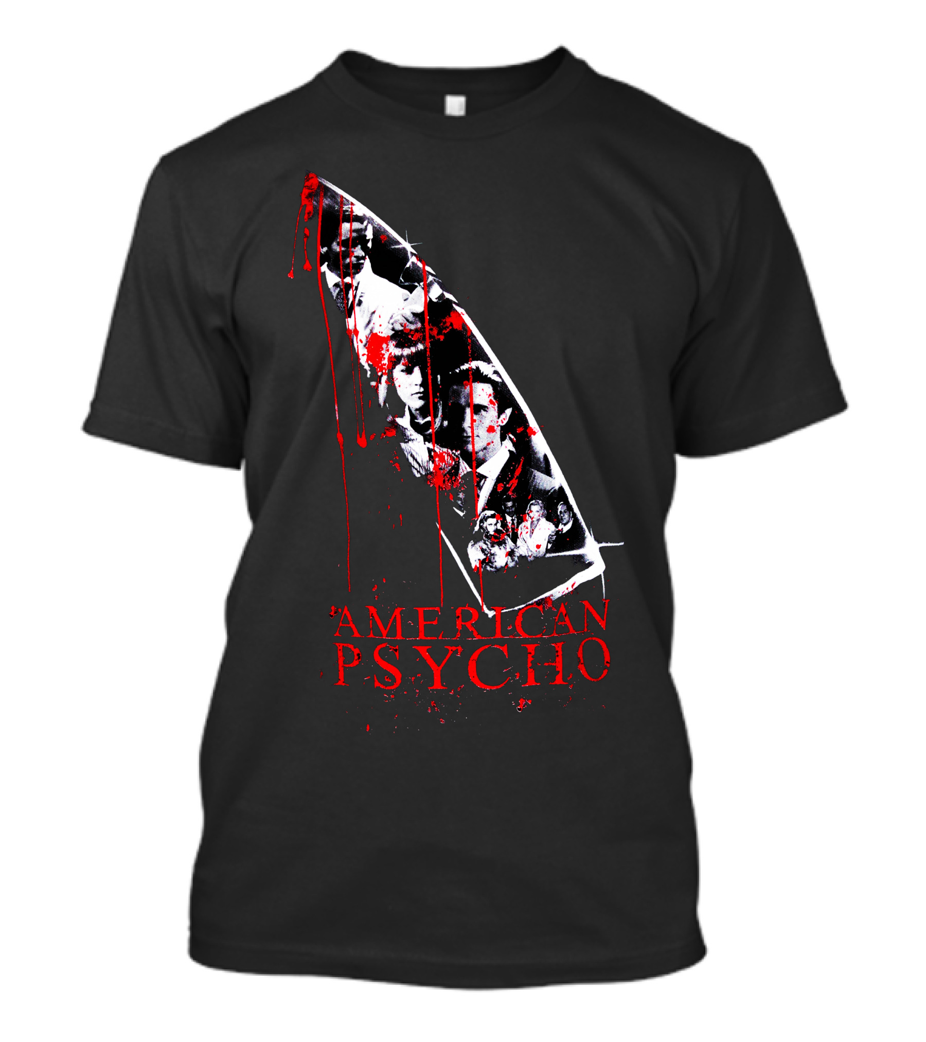 American Psycho Movie Bale Blood-Red Thriller Horror T-Shirt
