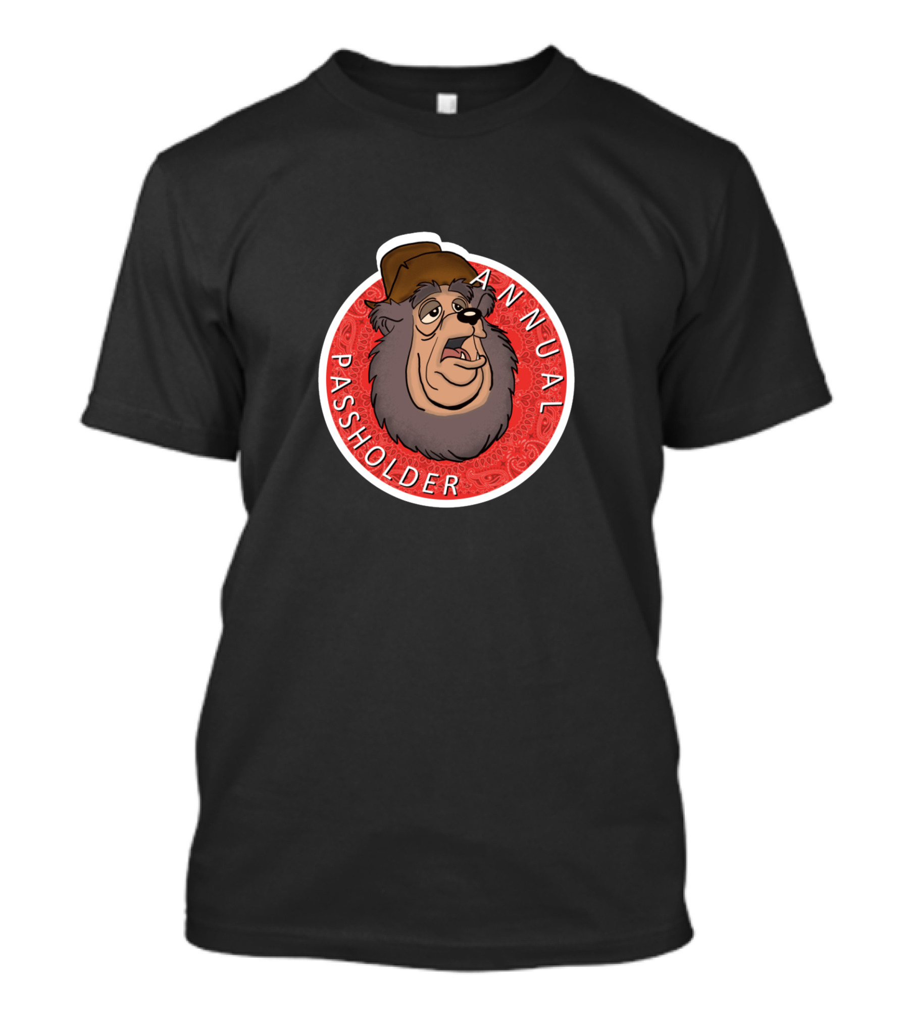 Annual Passholder Big Al Bear Circular Badge T-Shirt