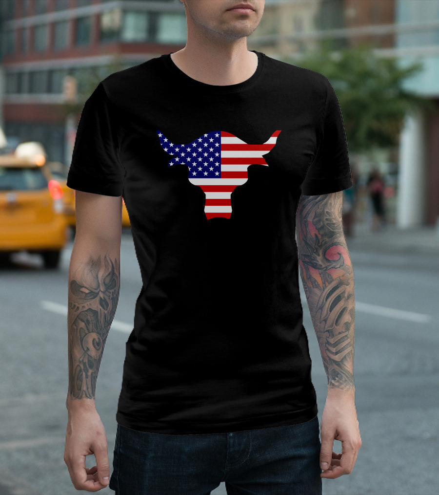 Brahma Bull American Flag T-Shirt