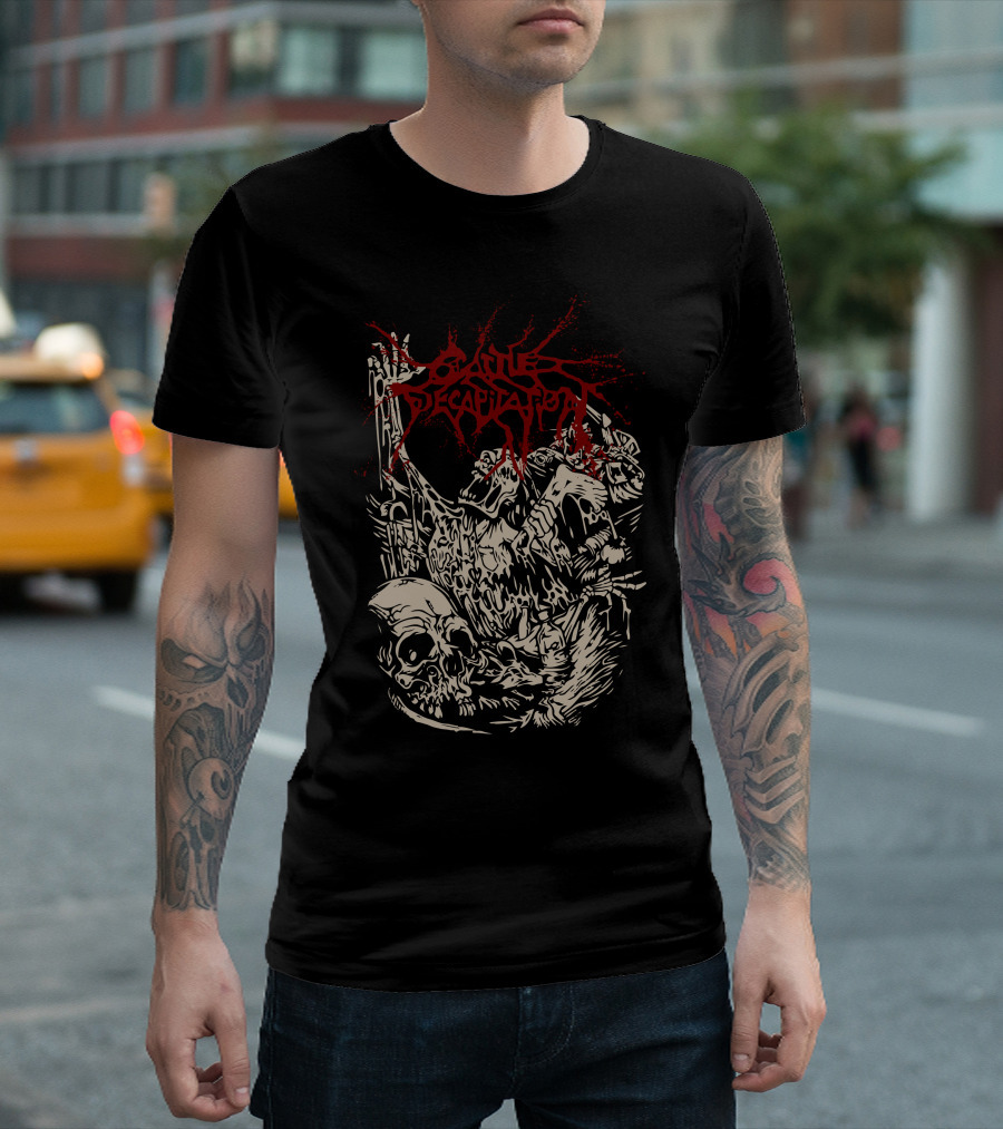 Cattle Decapitation Skull Heap Alone Landfill Decay Chaos T-Shirt