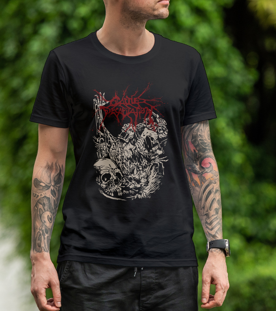 Cattle Decapitation Skull Heap Alone Landfill Decay Chaos T-Shirt