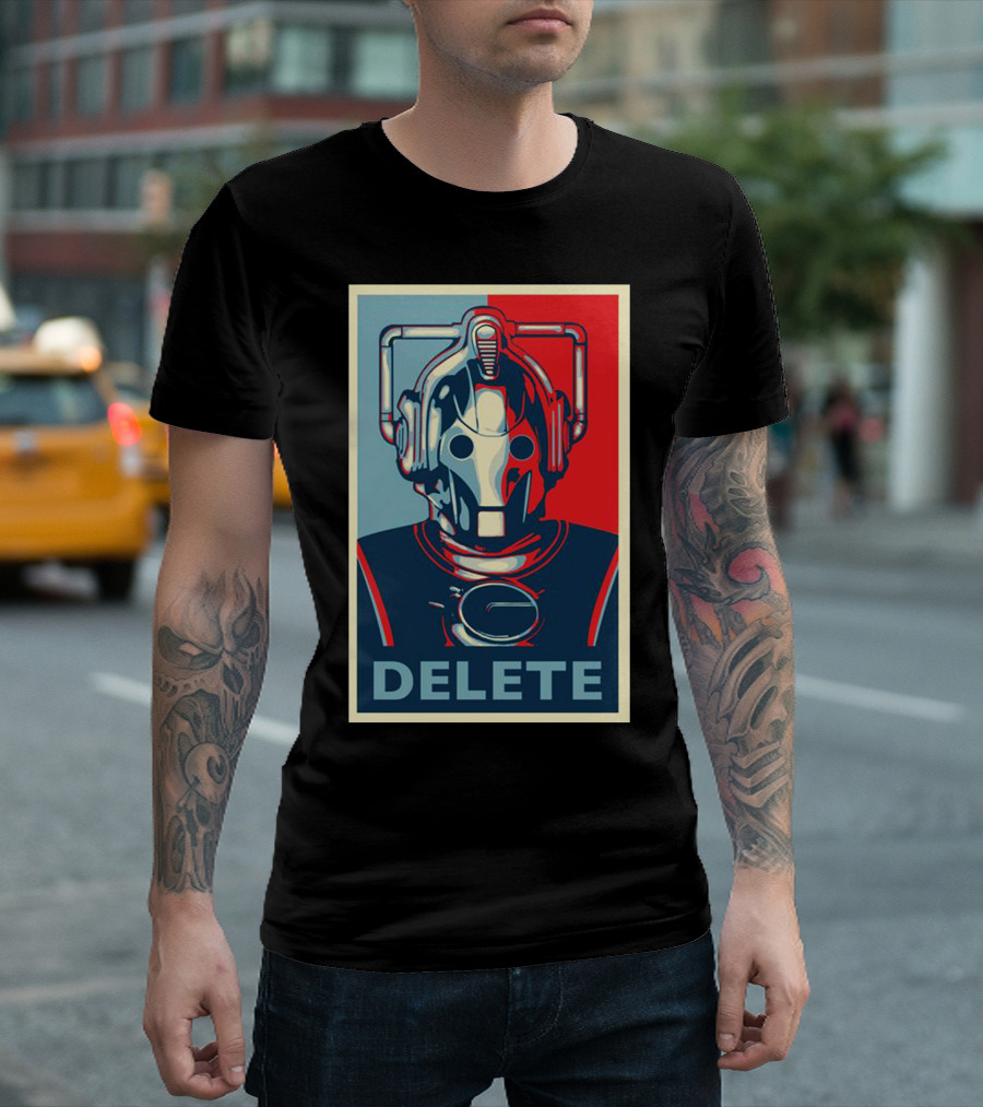 Doctor Who Cyberman Delete T-Shirt